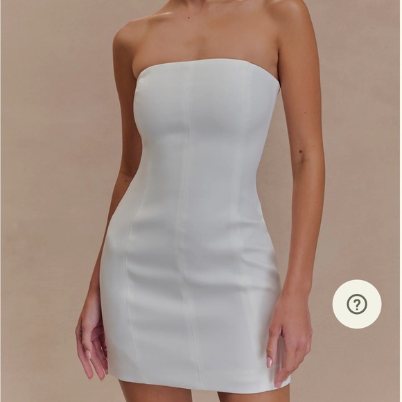 Meshki White Strapless Dress - Picture 2 of 8